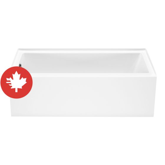 Bain en alcôve Bosca, 59 3/4" x 30", acrylique, blanc