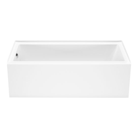 Bosca Alcove Bathtub - 59 3/4" x 30" - Cubic Design - Acrylic - White