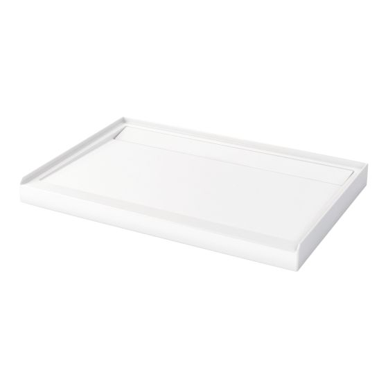 Base de douche, Distinct, 48" x 32", drain arrière-central, blanc
