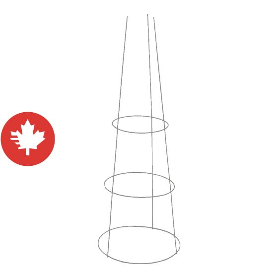 Cage à tomates à trois anneaux, 12" x 33"