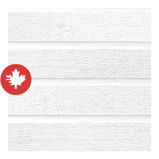 Revêtement Ridgewood D5, 12" x 12', Blanc