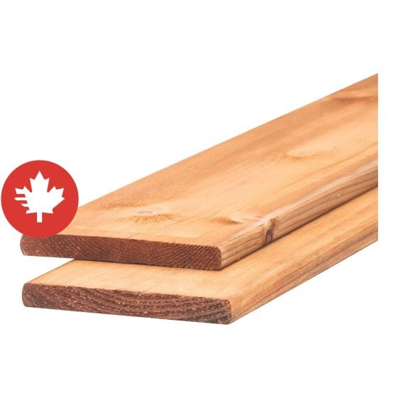 Treated Wood - Brown - 1" x 6" x 10'