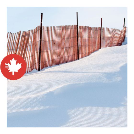 Snow fence in softwood