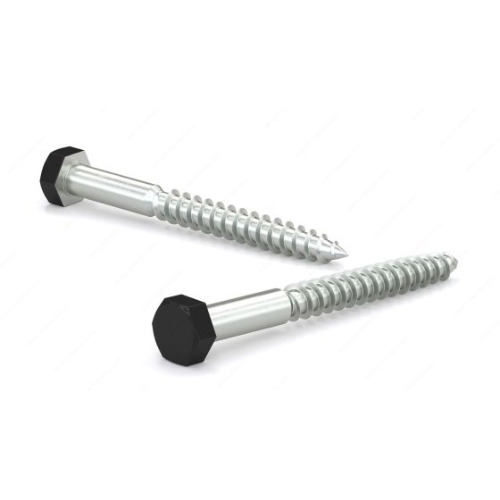 Colored Lag Bolts - Matte black - 1.5" - 6/Pkg