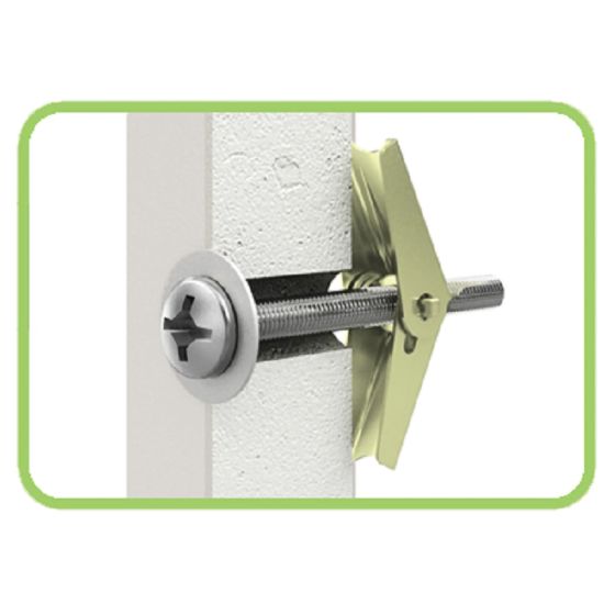 Ancres papillon à ressort, zinc, 2", 20/pqt