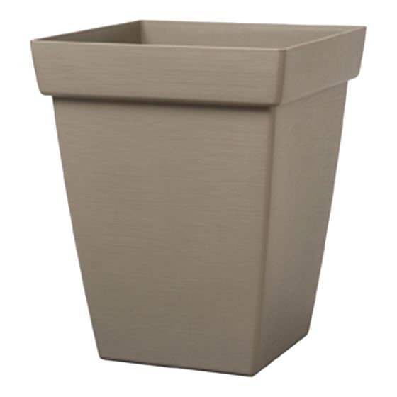Square Bamboo Planter - 9" x 9" x 11.31" - Portobello