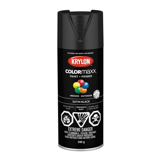 Peinture et apprêt Colormaxx, 340 g, noir, satiné