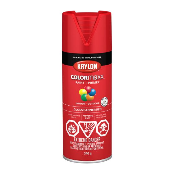 Colormaxx Paint And Primer - 340 g - Banner Red - Glossy