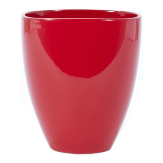 Orchid Artdeco Ceramic Pot - 14 cm - Red