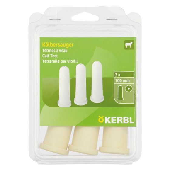 Tétine à perçage rond en caoutchouc pour seaux à veau