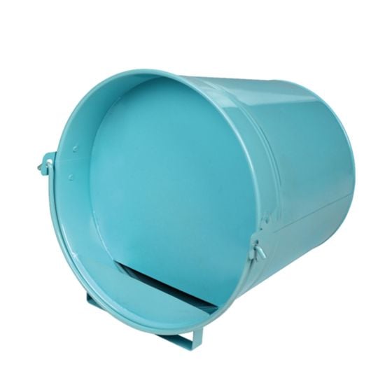 Poultry Painted Galvanized Steel Drinking Trough - 12 l - Blue