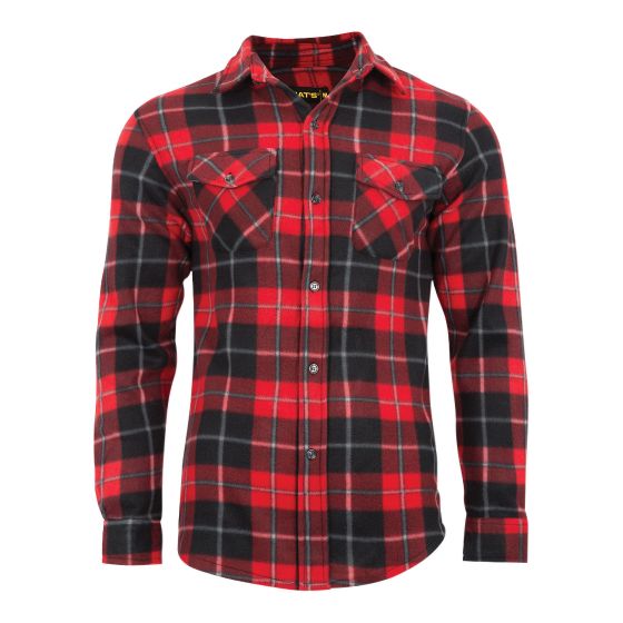 Chemise de polar pour homme, rouge, grandeur Moyen