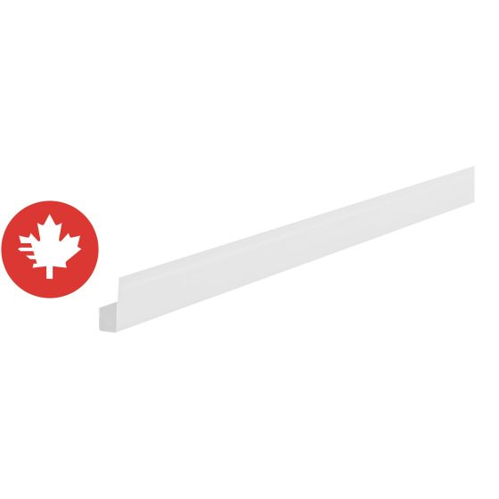 Moulure en J CanExel Ridgewood D-5 et Ultraplank, 1/2" x 10', Blanc