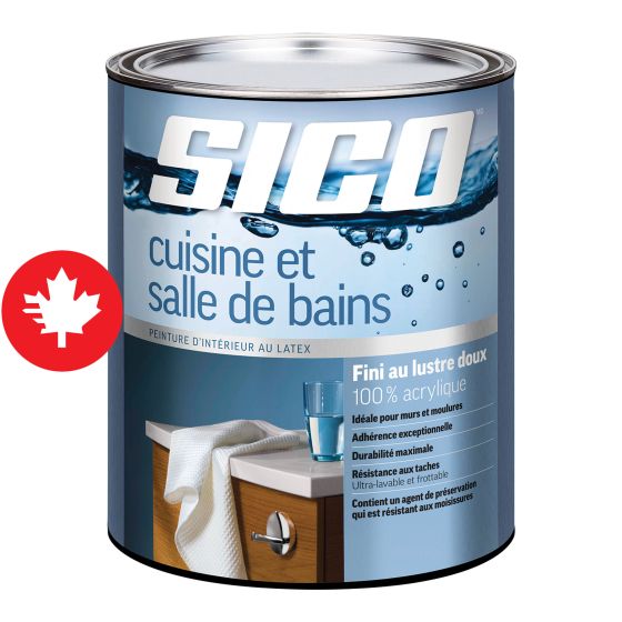 Paint SICO Kitchen and Bathroom, Smooth, Base 2, 946 mL