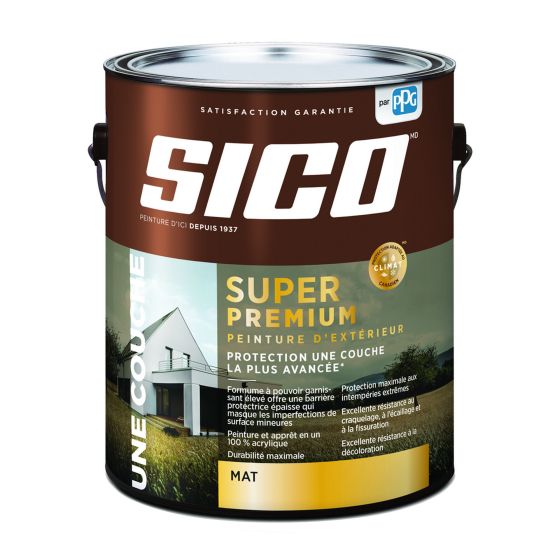Peinture SICO Extérieur Super Prémium, mat, base 1, 3,78 l