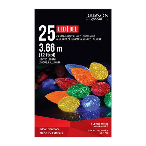Set Of 25 C9 Lights - Multicolour - 16'
