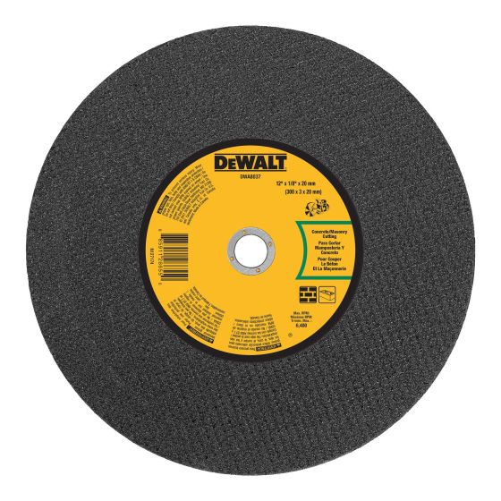 Meule pour béton et maçonnerie Haute performance, type 1, 12" x 1/8"