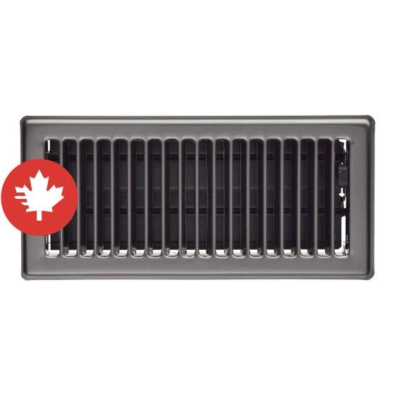 Pewter Floor Register 2 1/4" x 10"