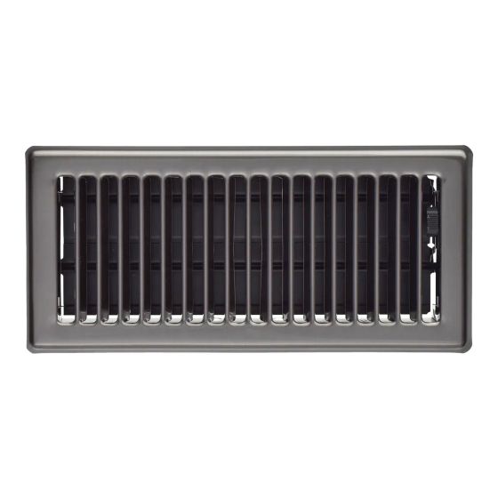 Pewter Floor Register 2 1/4" x 10"