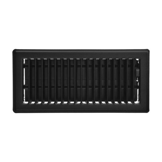 Matte Black Floor Register - 2 1/4" x 12"