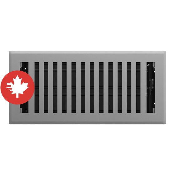 Montezuma Floor Register - Granite Grey - 2 1/4" x 12"