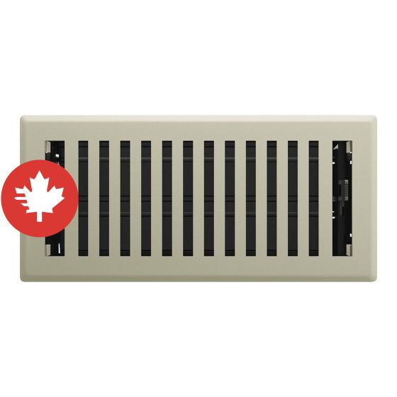 Montezuma Floor Register - Satin Nickel - 4" x 10"