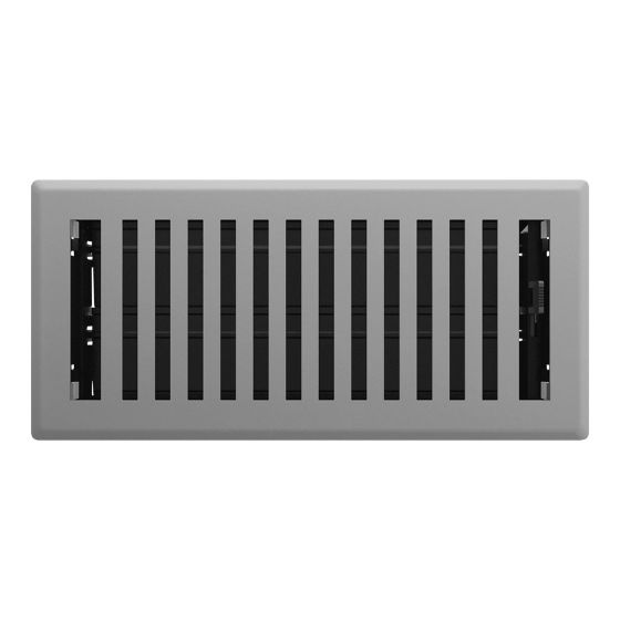 Montezuma Floor Register - Granite Grey - 4" x 10"