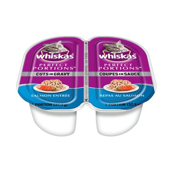 Coupes en sauce pour chats Whiskas Perfect Portions, saumon, 75 g