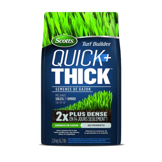 Semence de gazon Scotts Turf Builder Quick+Thick, tout usage, 2,8 kg