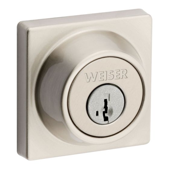 Elements Square Deadbolt - Grade 3 - Satin Nickel