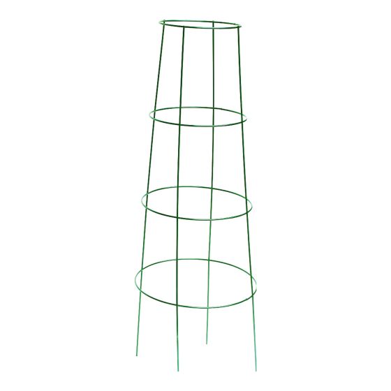 Inverted Four Ring Tomato Cage - 48" x16" - Green