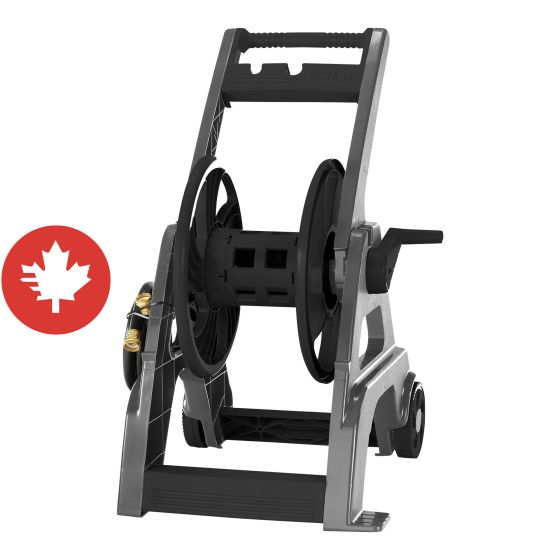 Chariot dévidoir Reeleasy , capacité 175' de tuyau 5/8", gris