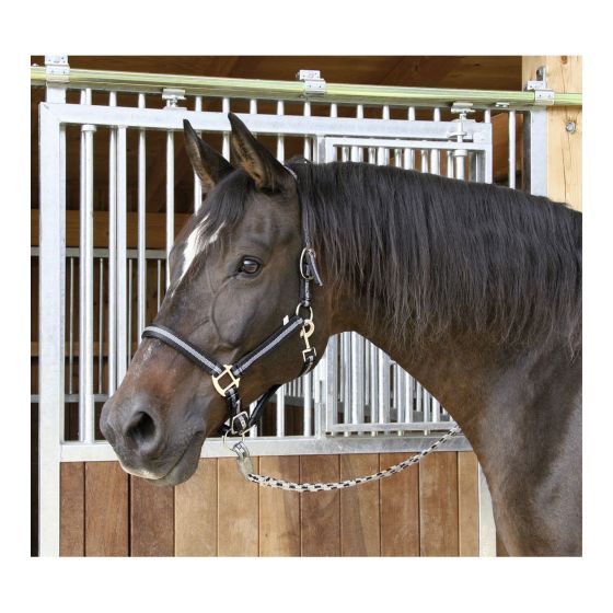 Black and silver halter