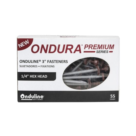 Ondura Hex Head Screws - Red - 1/4" - 55/Pkg