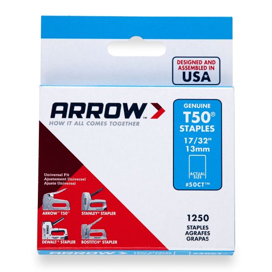 Staples T50 - 17/32" - 1250/Pkg