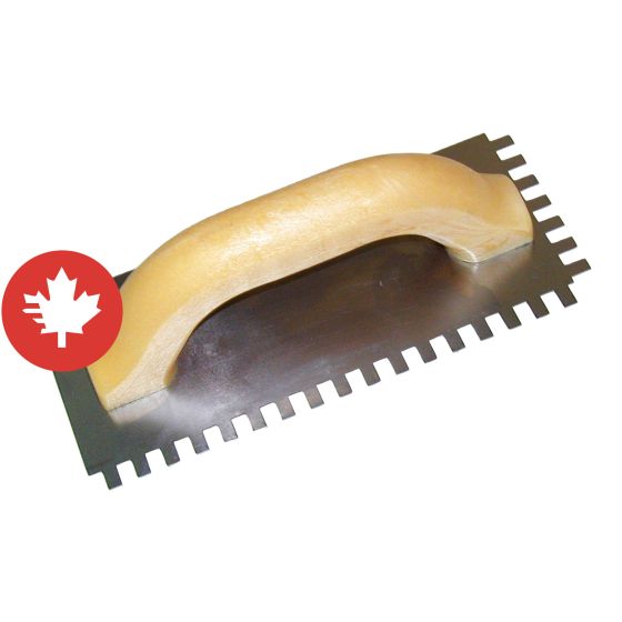 Truelle à céramique à dents carrées, 3/8" x 1/4" x 1/4"