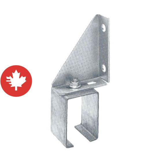 Support simple ajustable pour rail carré