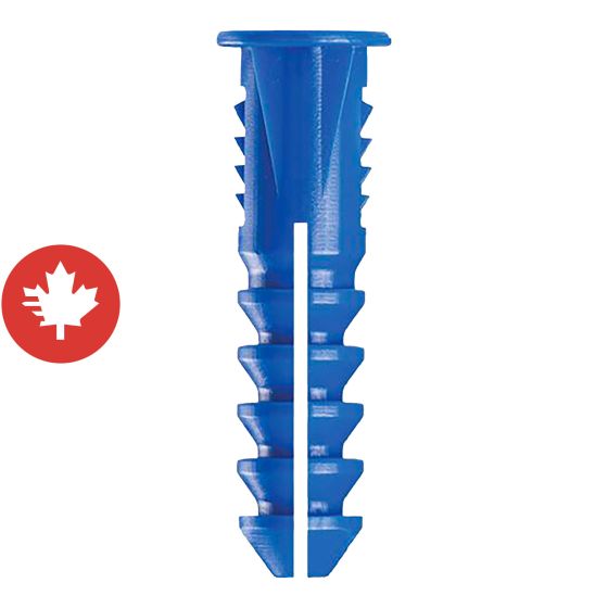 Chevilles en plastique, 75/pqt, #8-10 x 1 1/4"