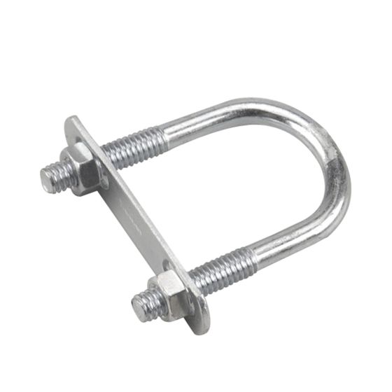 Boulon en "U" avec plaque et écrou, 1" x 2 1/2" x 5/16"