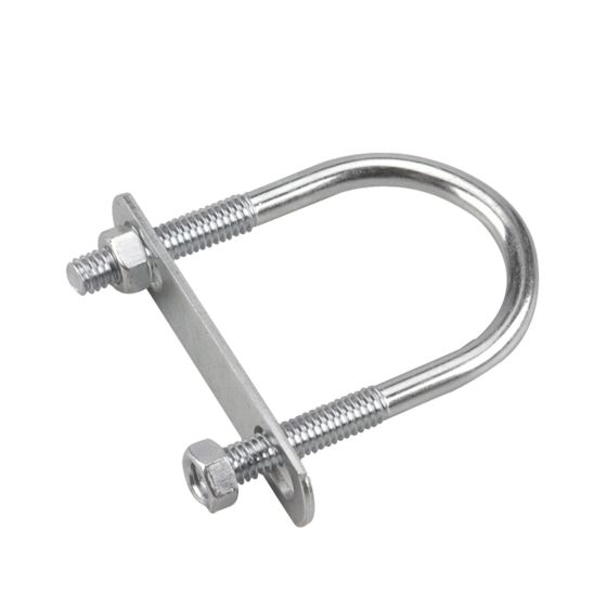 Boulon en "U" avec plaque et écrou, 1 1/4" x 2 1/2" x 5/16"