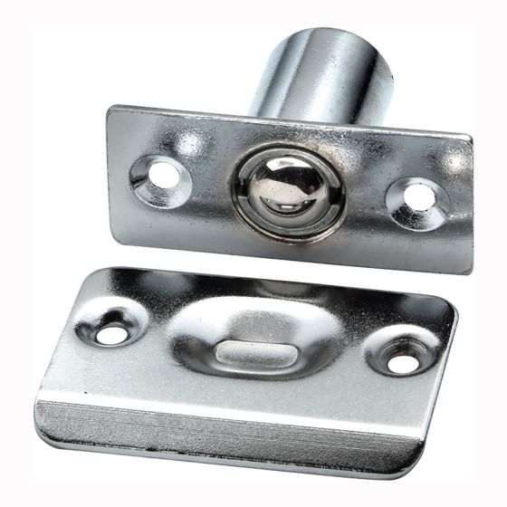 Fermoir à bille avec plaque d'arrêt, nickel satiné