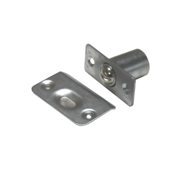 Fermoir à bille avec plaque d'arrêt, chrome satiné