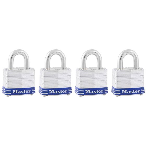 Pin tumbler padlock - 1 1/2" x 3/4" - 4/Pkg