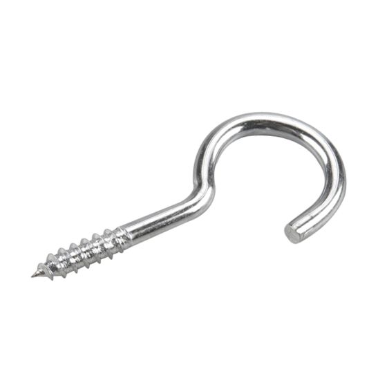 Crochet à vis, zinc, 4/pqt, 2 3/4"