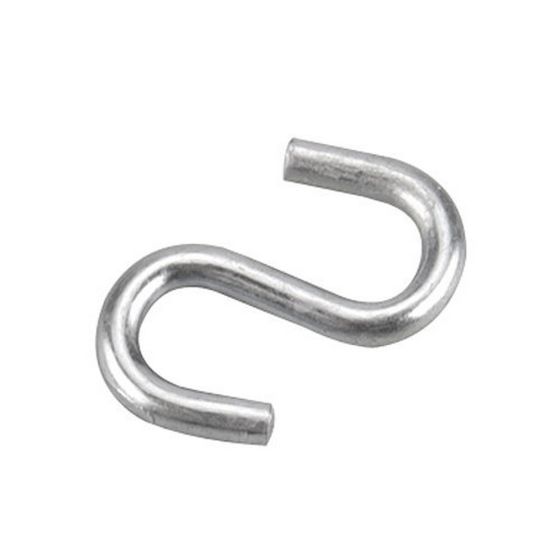 Crochet en forme de S, zinc, 8 mm x 1" x 3 mm