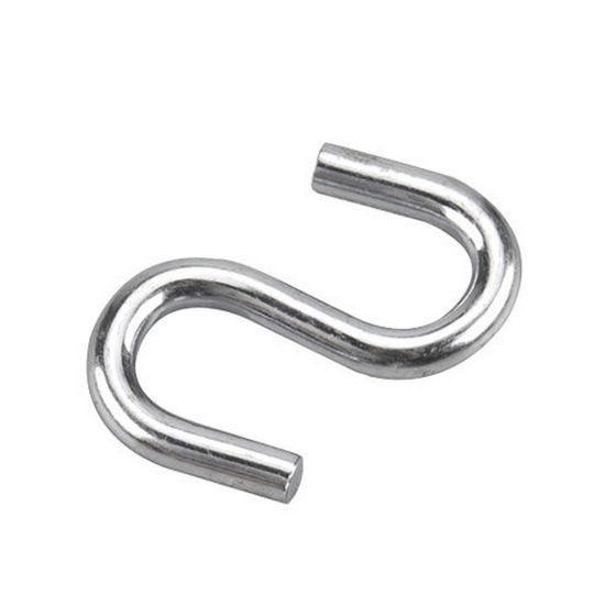 Crochet en forme de S, zinc, 11 mm x 1 1/2" x 4.3 mm