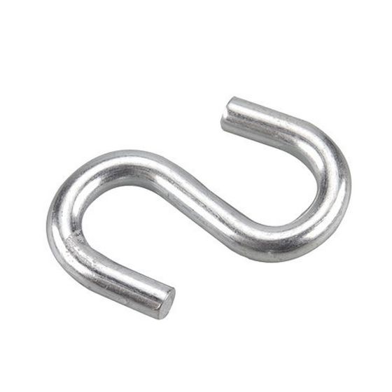 Crochet en forme de S, zinc, 19 mm x 2 1/2" x 7.6 mm