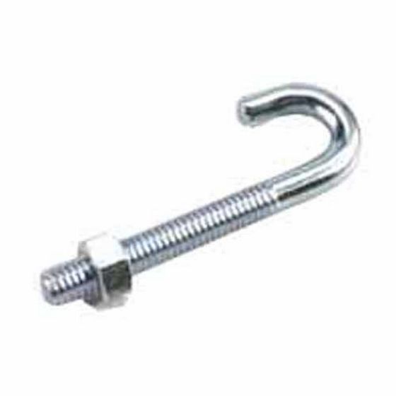 J-Bolt with Nut - 5/16" x 3"