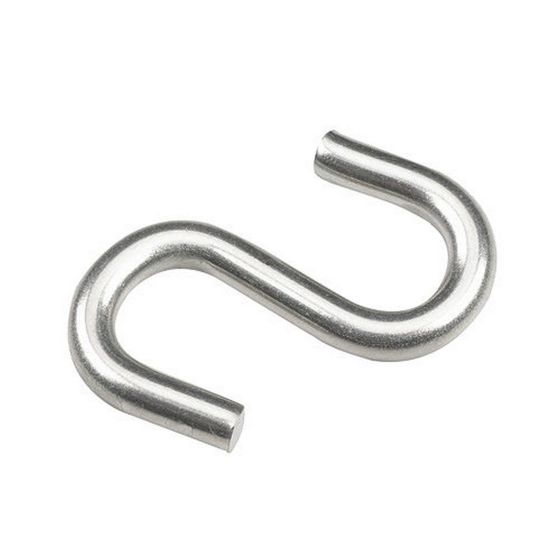 Crochet en forme de S, acier inoxydable, 14 mm x 2" x 6 mm