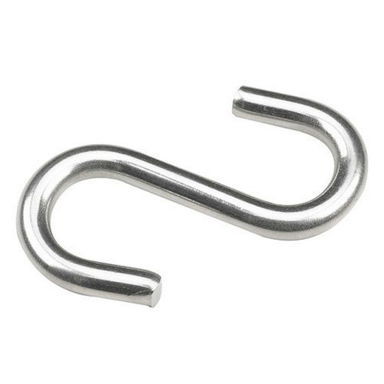 Crochet en forme de S, acier inoxydable, 20 mm x 3" x 7.6 mm